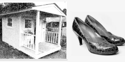 Playhouse and alligator pumps
